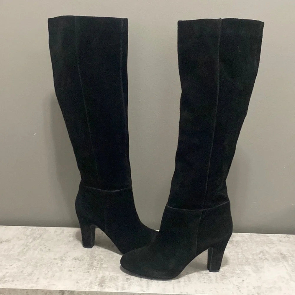 Jessica Simpson Black Suede Over the Knee Tall Boots Size 10